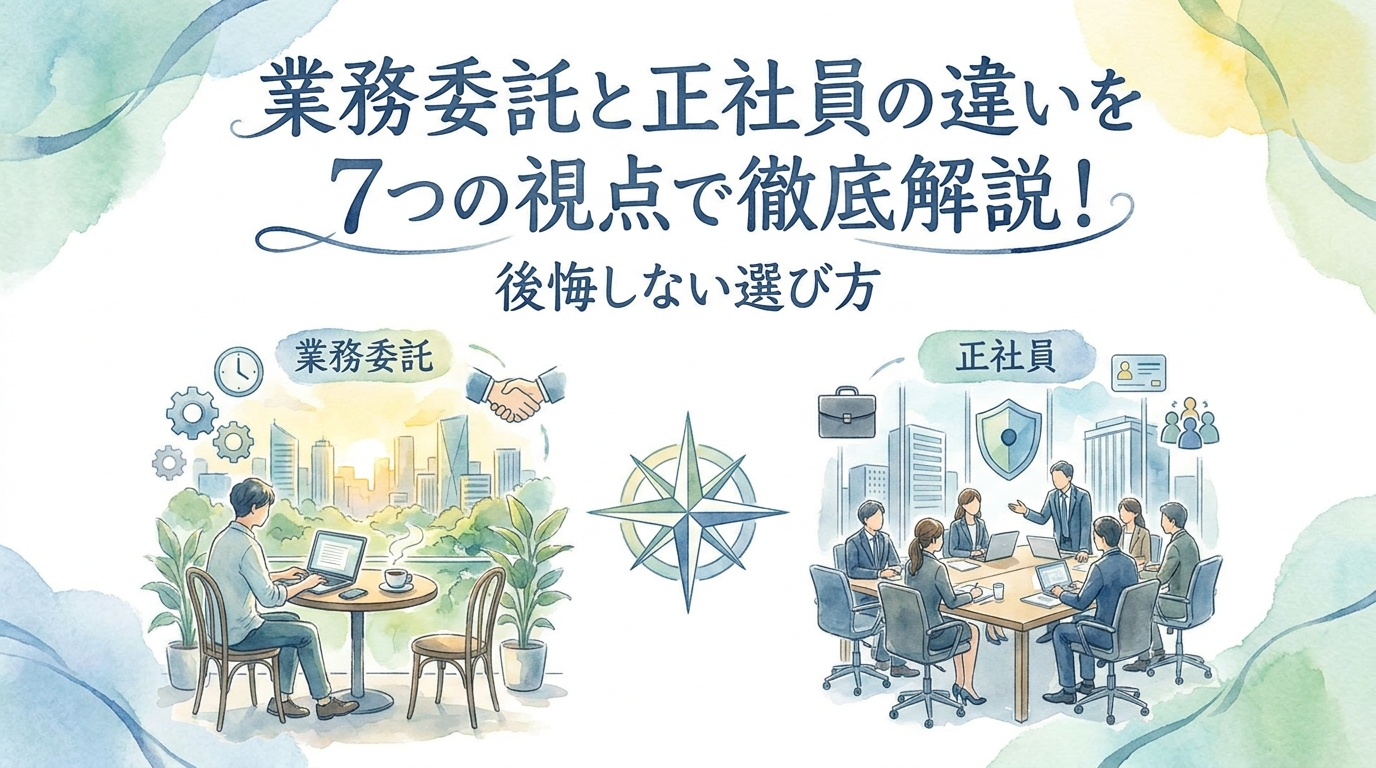 業務委託と正社員の違いを7つの視点で徹底解説！後悔しない選び方
