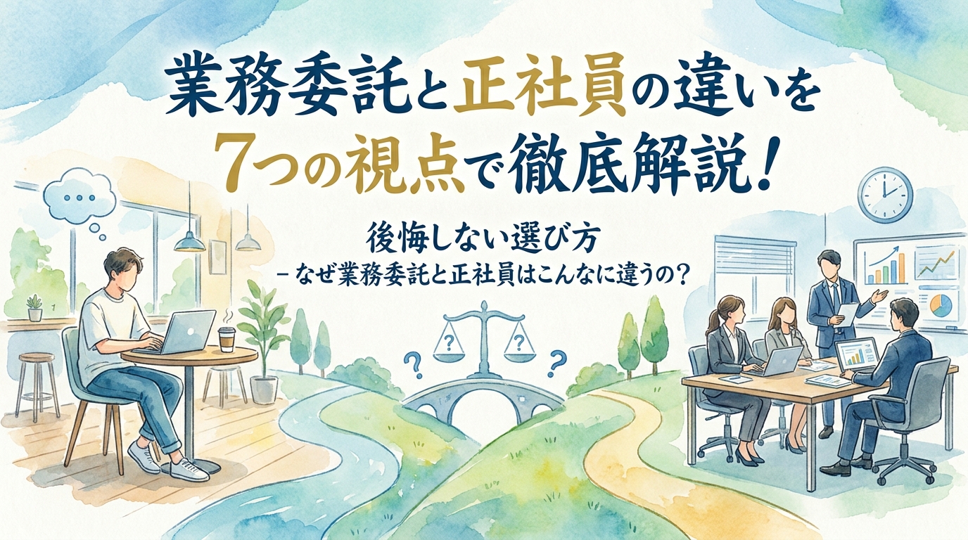 なぜ業務委託と正社員はこんなに違うの？